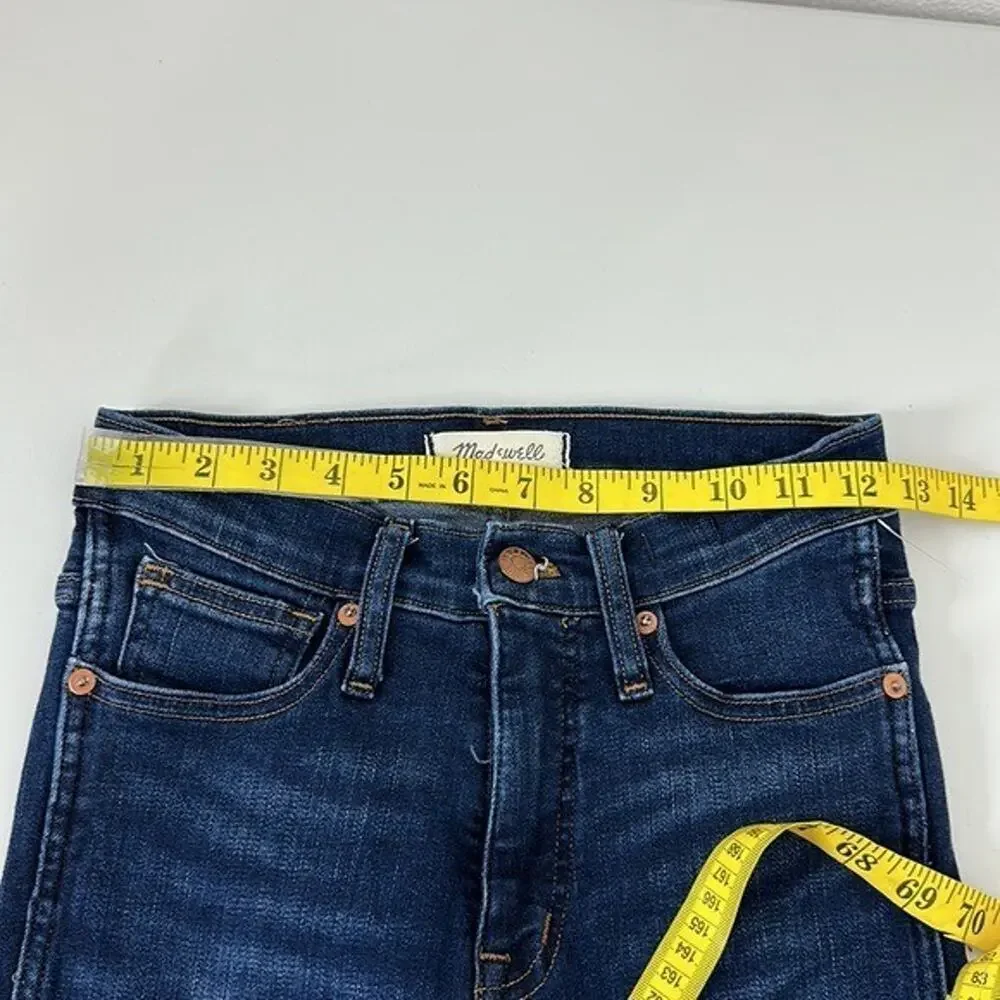 Madewell Jeans Womens 25 Blue 10 Inch High Rise Skinny‎ Stretch Casual Modern